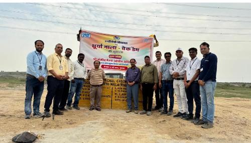 एनटीपीसी विंध्याचल ने जल संरक्षण की दिशा में उठाया बड़ा कदम, सुर्या नाला पर बनाया चेक डैम