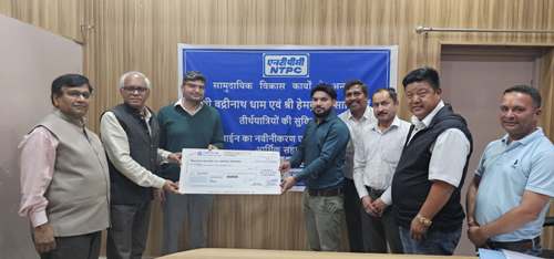 एनटीपीसी तपोवन द्वारा तीर्थ यात्रियों के लिए पेयजल सुविधा हेतु 41.60 लाख रुपये की सहयोग राशि प्रदान
