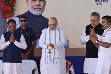 केन्द्रीय गृह मंत्री अमित शाह ने एनएफएसयू और एनएफएसएल का किया भूमिपूजन