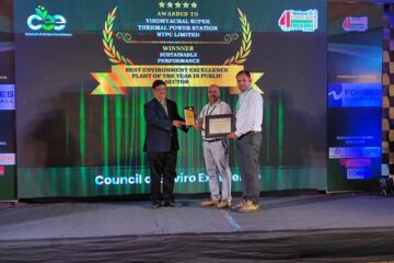 एनटीपीसी विंध्याचल को मिला 4th सीईई राष्ट्रीय विद्युत उत्पादन पर्यावरण उत्कृष्टता पुरस्कार