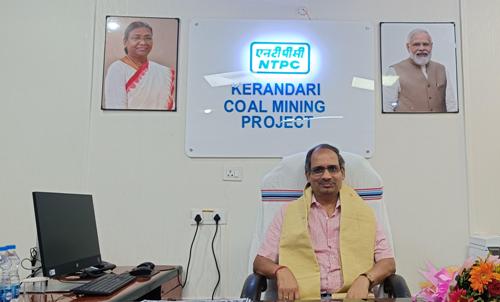 के. चंद्रशेखर ने एनटीपीसी केरेडारी कोयला खनन परियोजना के परियोजना प्रमुख का कार्यभार संभाला