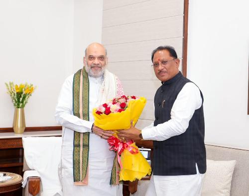 केंद्रीय गृह मंत्री अमित शाह से मिले मुख्यमंत्री विष्णुदेव साय