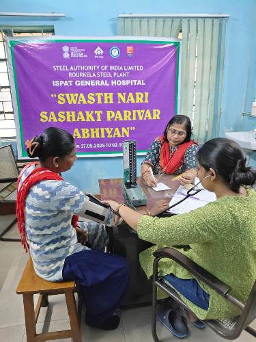 राउरकेला इस्पात संयंत्र में ‘स्वस्थ नारी, सशक्त परिवार’ अभियान ने पकड़ी रफ़्तार