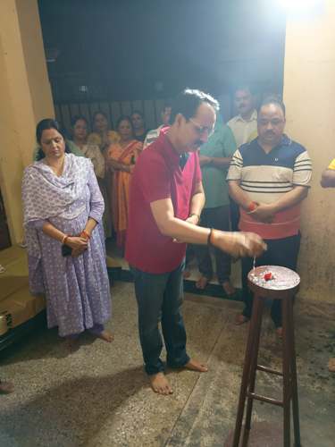 रेनुसागर में दुर्गा पूजा उत्सव की तैयारी जोर-शोर से शुरू