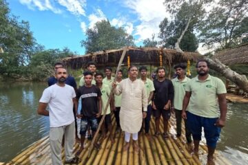 तीरथगढ़ में बांस की नाव पर रोमांच: इको टूरिज्म को मिलेगा बढ़ावा – वन मंत्री केदार कश्यप