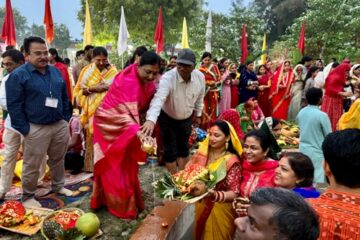 एनटीपीसी ऊँचाहार में छठ पूजा की धूम