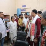 स्वास्थ्य मंत्री श्याम बिहारी जायसवाल ने सामुदायिक स्वास्थ्य केंद्र साजा का किया निरीक्षण