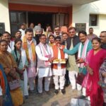 बिहार विधानसभा चुनाव में एनडीए की बंपर जीत  पर  भाजपाइयों ने मनाया जश्न