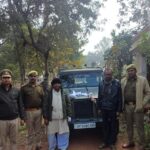 जंगल में शिकार की बड़ी कोशिश नाकाम,दो शिकारी गिरफ्तार