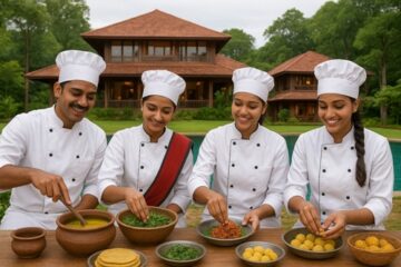 दंडामी लक्जरी रिसॉर्ट चित्रकोट बस्तर में पारंपरिक छत्तीसगढ़ी एवं जनजातीय व्यंजन प्रतियोगिता का आयोजन