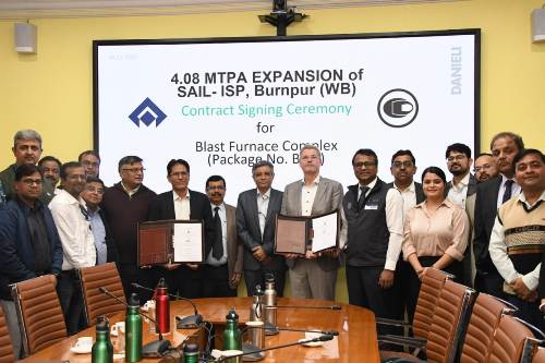 सेल-आई एस पी ने 4.3 एमटीपीए क्षमता वाले अत्याधुनिक ब्लास्ट फर्नेस हेतु डेनियली कोरस कंसोर्टियम के साथ अनुबंध किया