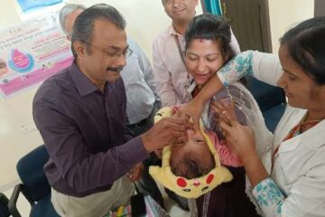 कुडगी में सुश्रुत अस्पताल द्वारा पल्स पोलियो टीकाकरण अभियान का आयोजन