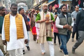 दुद्धी में कलश यात्रा भव्य रूप से संपन्न, हिंदू सम्मेलन की तैयारी जोरों पर