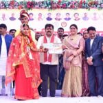 मुख्यमंत्री कन्या विवाह में उपमुख्यमंत्री विजय शर्मा ने घराती बन बारात परघाकर किया सभी का स्वागत