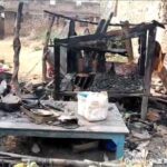 गुमटी में आग लगने के बाद सिलेंडर फटा,धमाके से मची अफरा-तफरी,चार लोग झुलसे