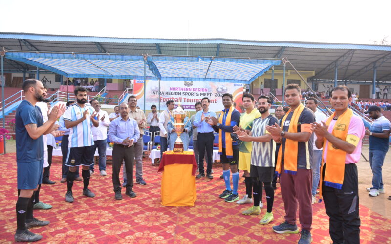 एनटीपीसी रिहंद में उत्तरी क्षेत्र अंतर क्षेत्रीय फुटबॉल टूर्नामेंट 2026 का शुभारंभ