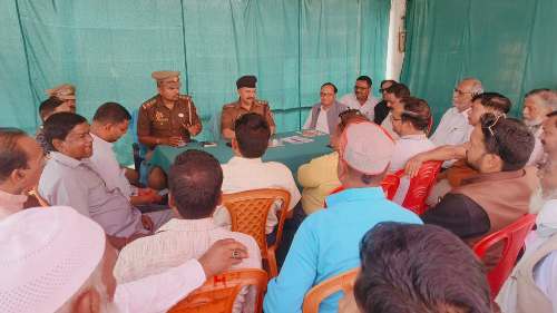 चैत्र नवरात्रि और ईद को लेकर शांति समिति की बैठक आयोजित