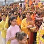 गाजे बाजे के साथ धूमधाम से निकली भव्य कलश शोभा यात्रा….